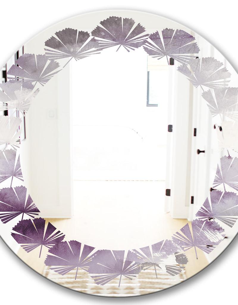 DesignQ Porch Den 'Midnight At The Lake II Amethyst And Grey - Wall Mirror