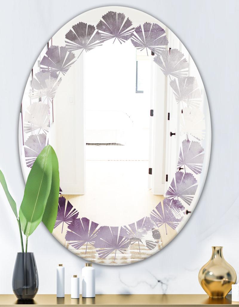 DesignQ Porch Den 'Midnight At The Lake II Amethyst And Grey - Wall Mirror