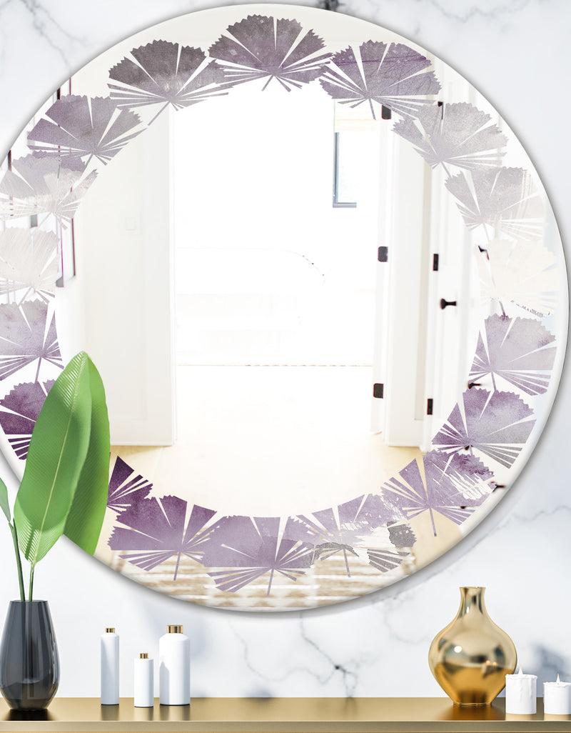 DesignQ Porch Den 'Midnight At The Lake II Amethyst and Grey - Wall Mirror