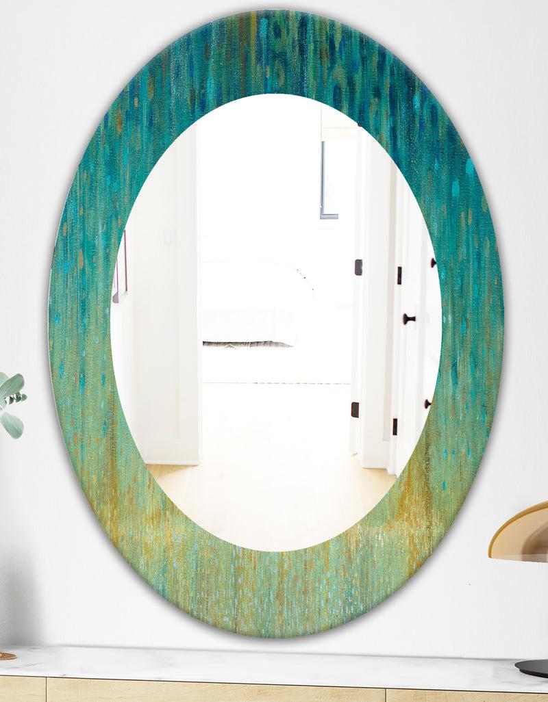 DesignQ Porch & Den 'Rain Abstract Panel - Modern Bathroom Mirror
