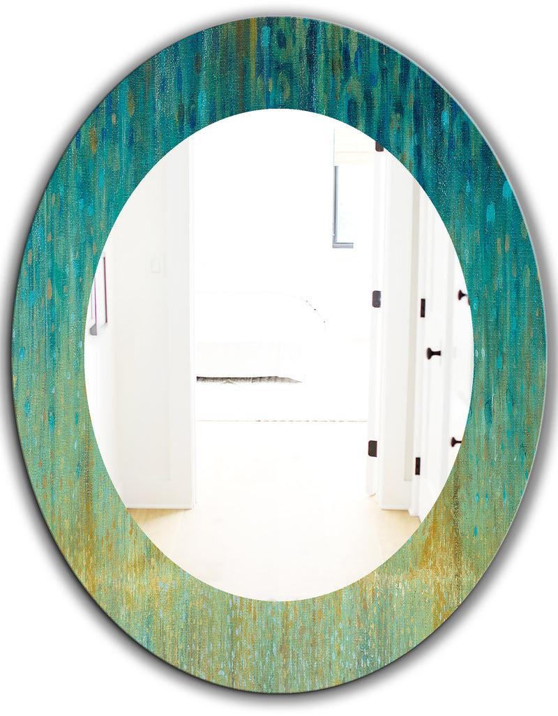 DesignQ Porch & Den 'Rain Abstract Panel - Modern Bathroom Mirror