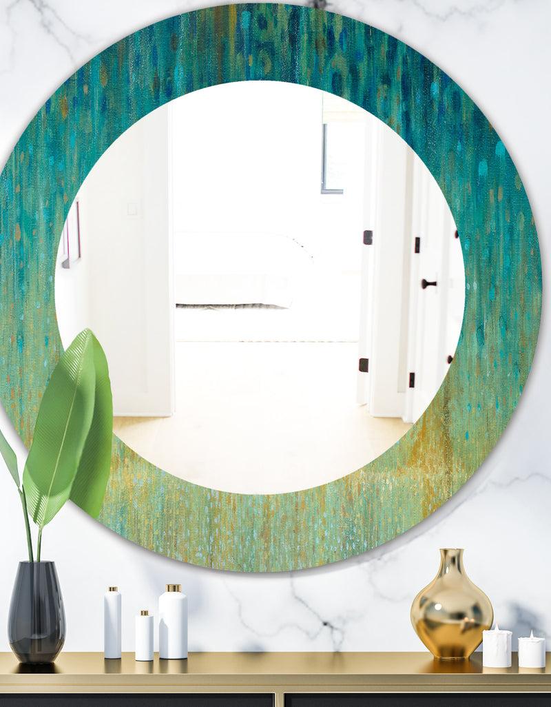 DesignQ Porch & Den 'Rain Abstract Panel - Modern Bathroom Mirror
