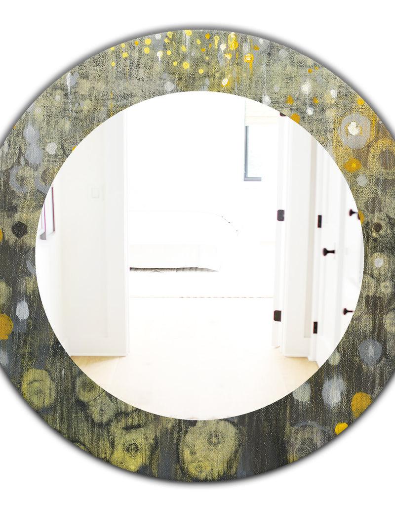 DesignQ Porch & Den 'Rain Abstract V - Modern Bathroom Mirror
