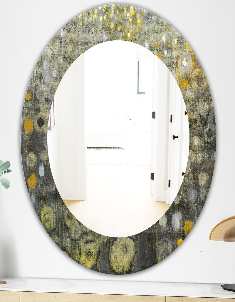 DesignQ Porch & Den 'Rain Abstract V - Modern Bathroom Mirror