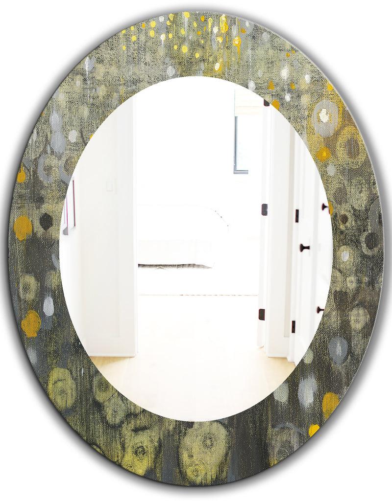 DesignQ Porch & Den 'Rain Abstract V - Modern Bathroom Mirror