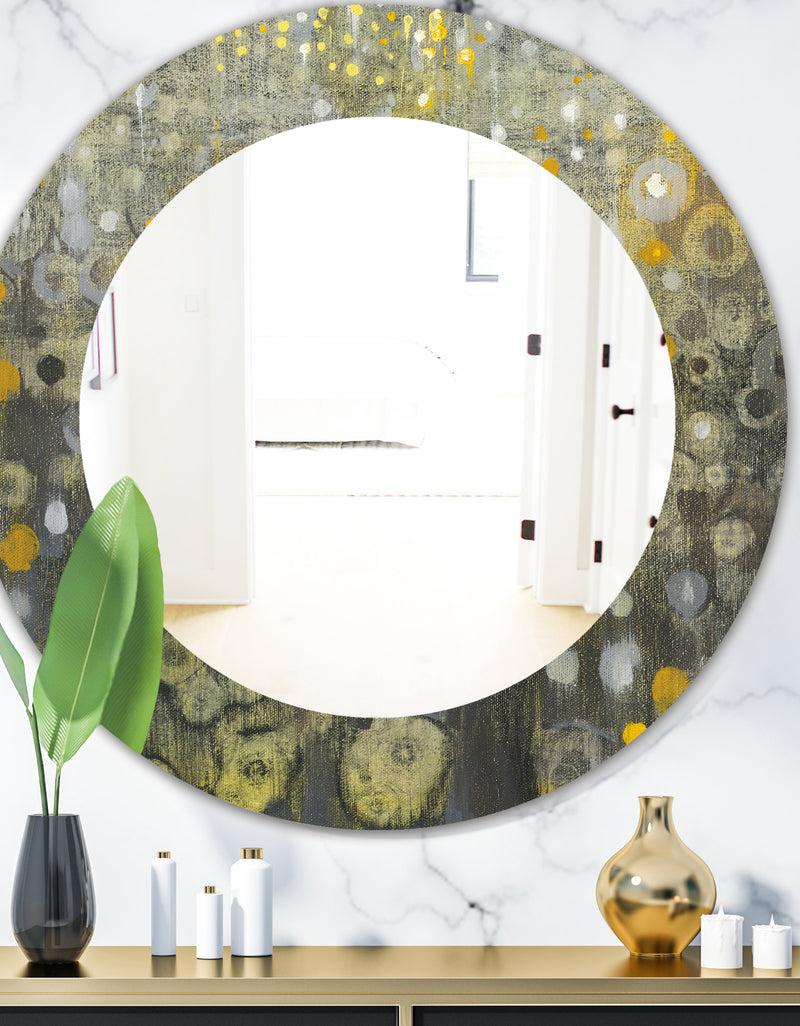 DesignQ Porch & Den 'Rain Abstract V - Modern Bathroom Mirror