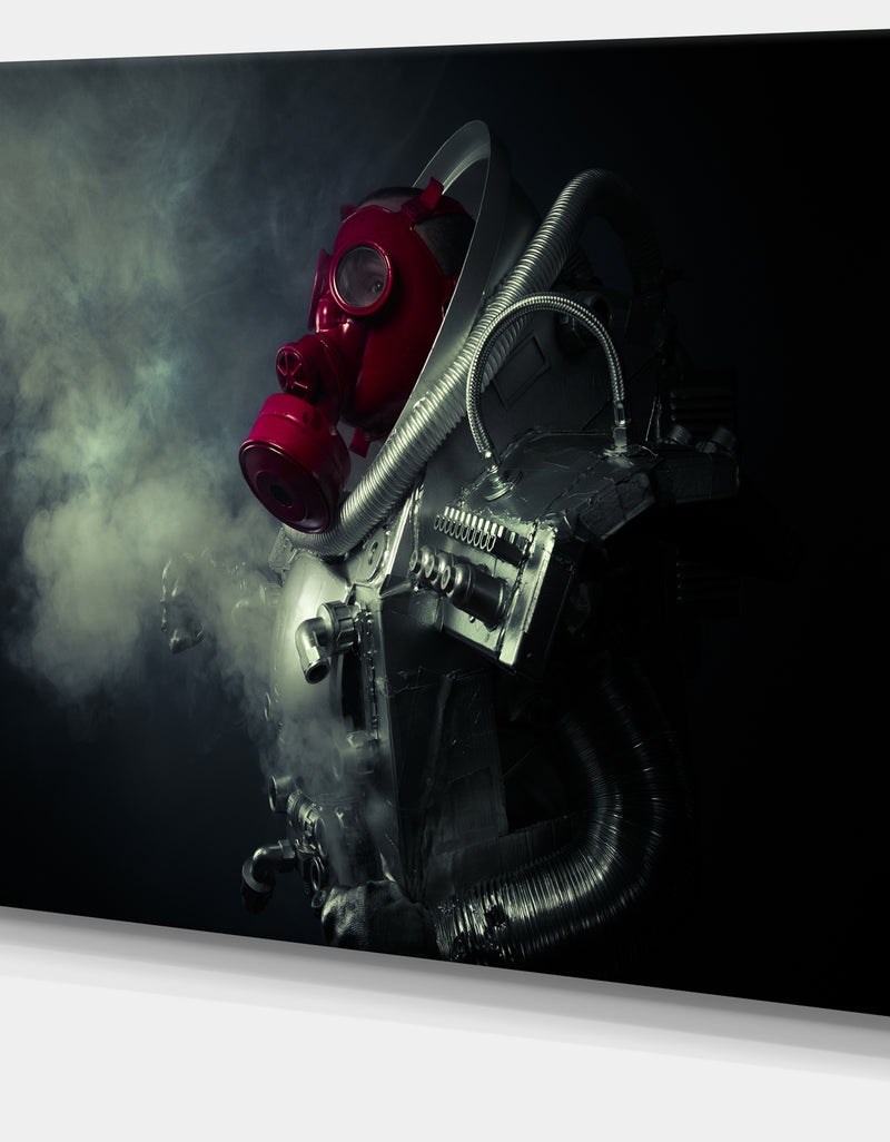 DesignQ Post Apocalyptic Survivor - Portrait Digital Art Canvas Print