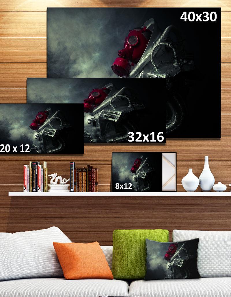 DesignQ Post Apocalyptic Survivor - Portrait Digital Art Canvas Print