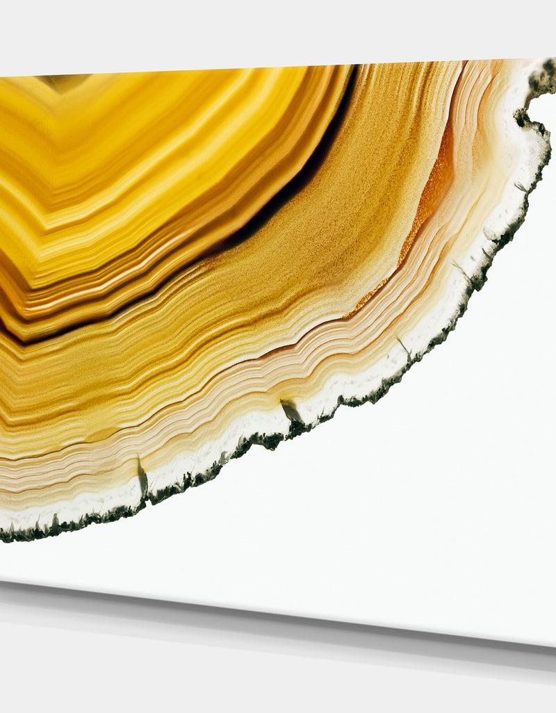 DesignQ Precious Brown Agate - Stone Photographic On Wrapped Canvas
