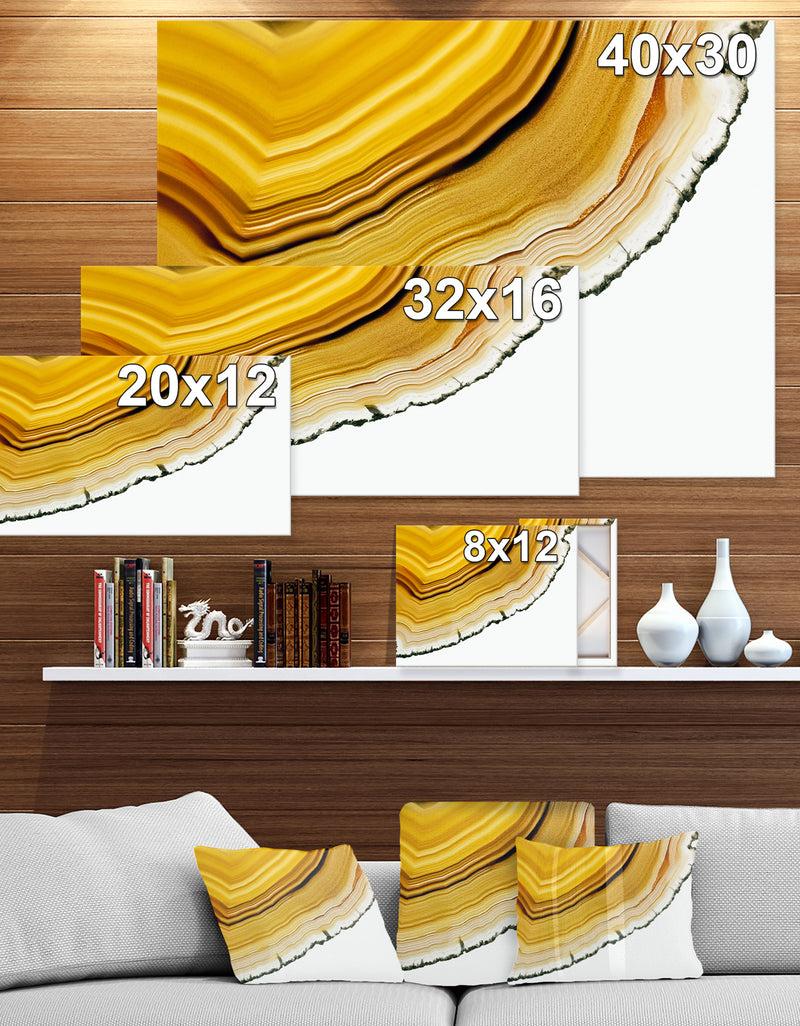 DesignQ Precious Brown Agate - Stone Photographic On Wrapped Canvas