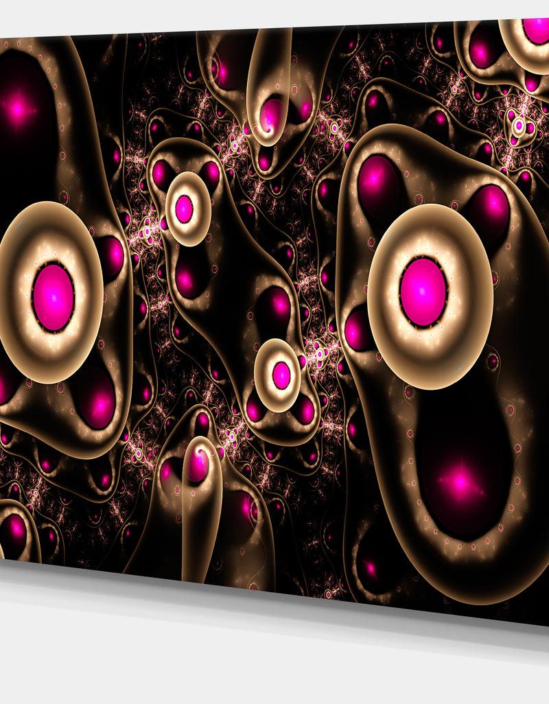 DesignQ Purple 3D Surreal Abstract Design - Abstract Wall Art On Canvas