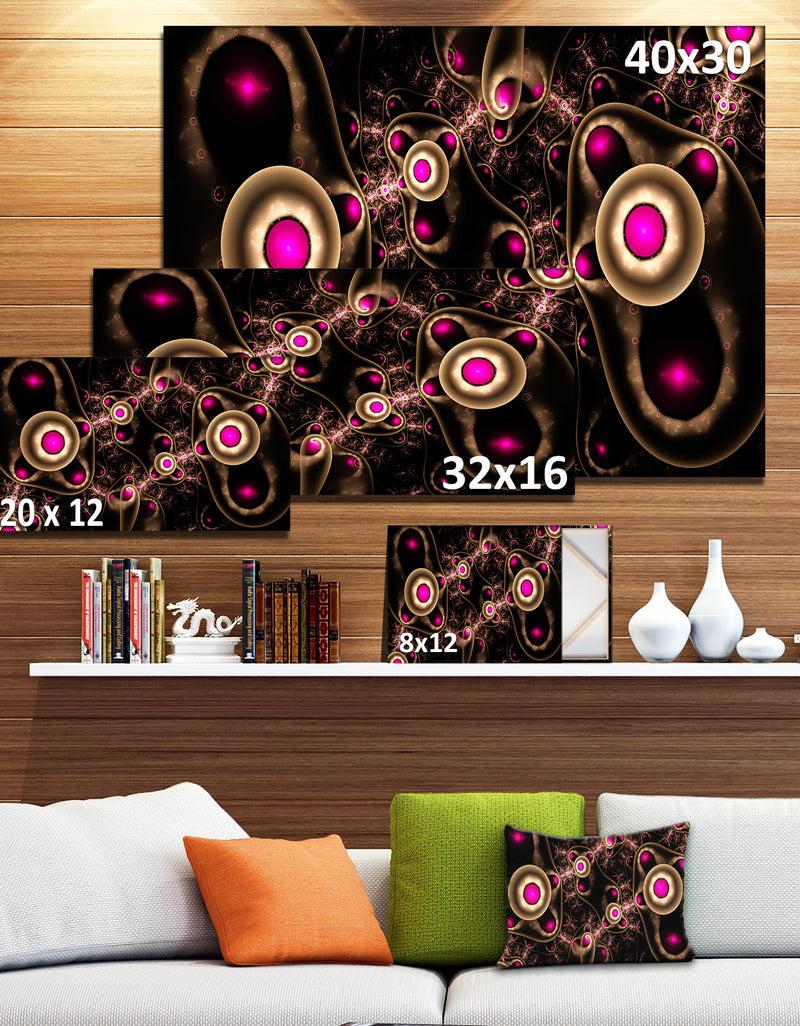 DesignQ Purple 3D Surreal Abstract Design - Abstract Wall Art On Canvas