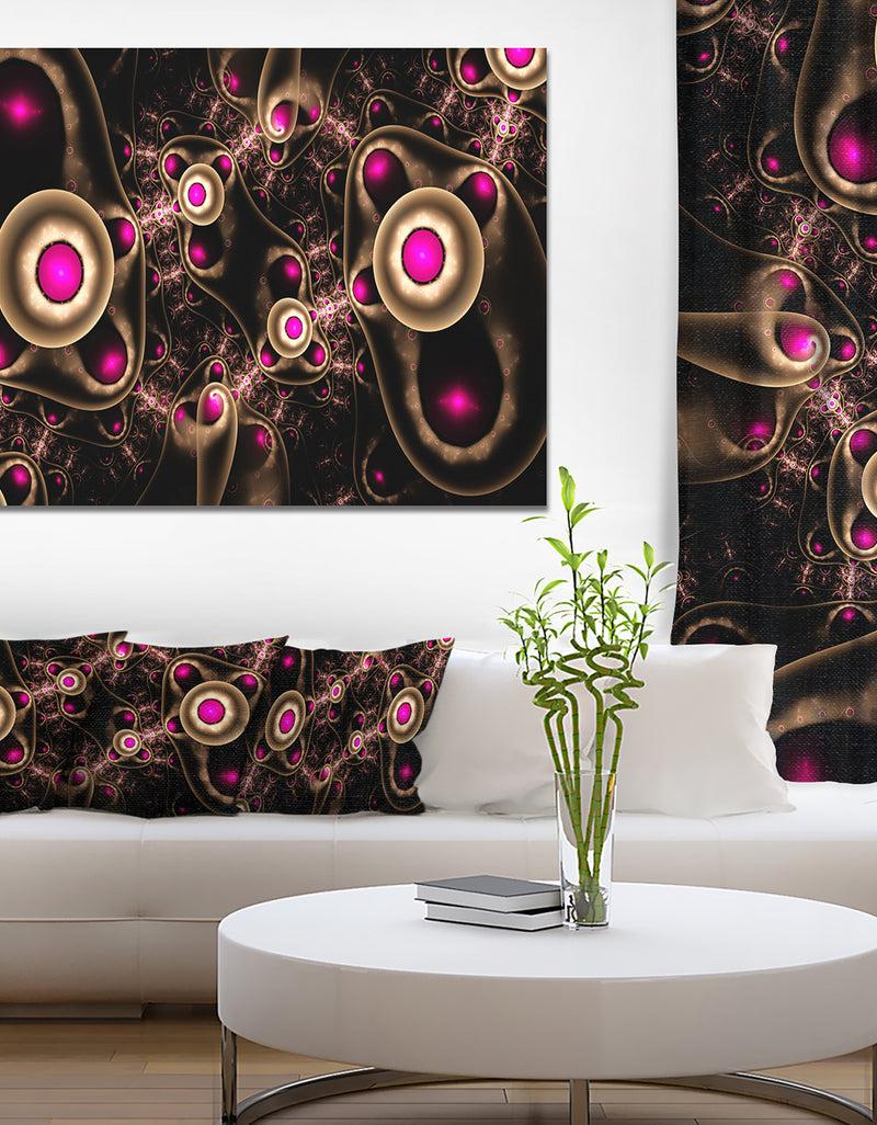 DesignQ Purple 3D Surreal Abstract Design - Abstract Wall Art on Canvas