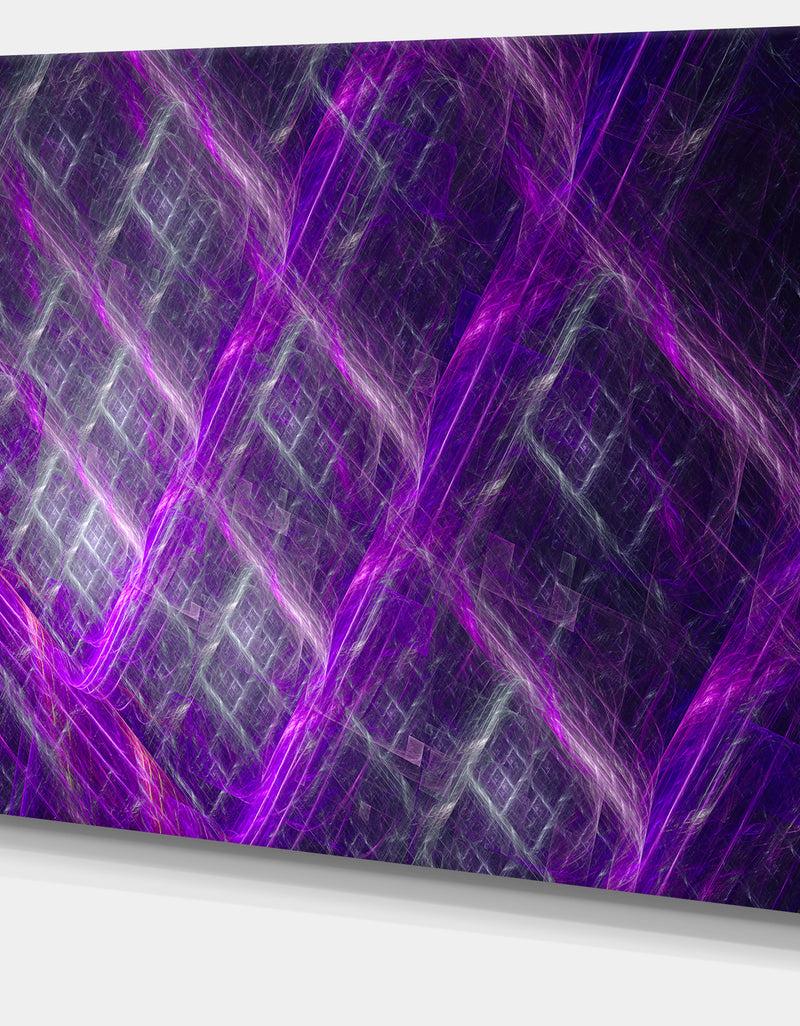 DesignQ Purple Abstract Metal Grill - Extra Large Abstract Art On Canvas