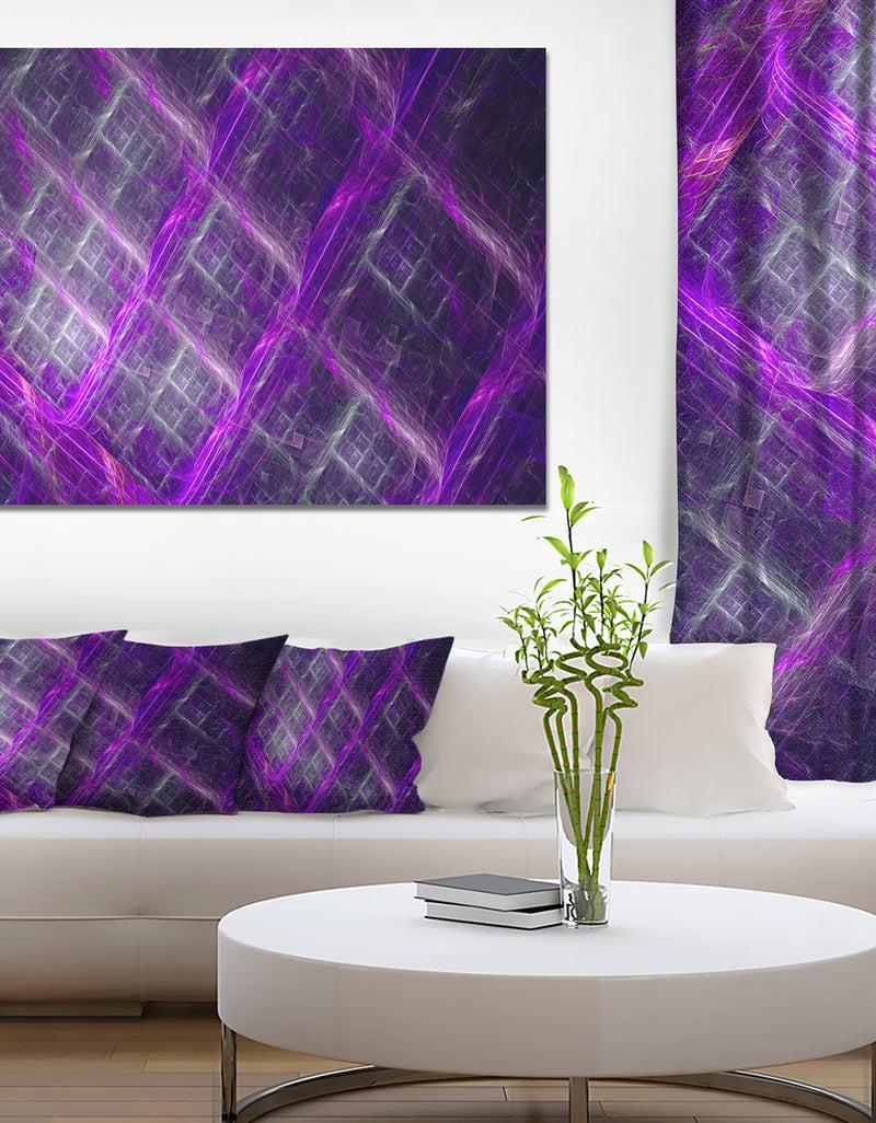 DesignQ Purple Abstract Metal Grill - Extra Large Abstract Art on Canvas