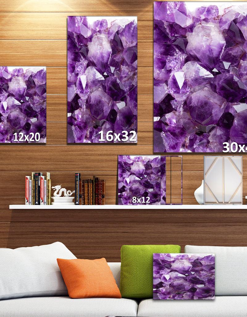 DesignQ Purple Amethyst - Stone Photographic On Wrapped Canvas