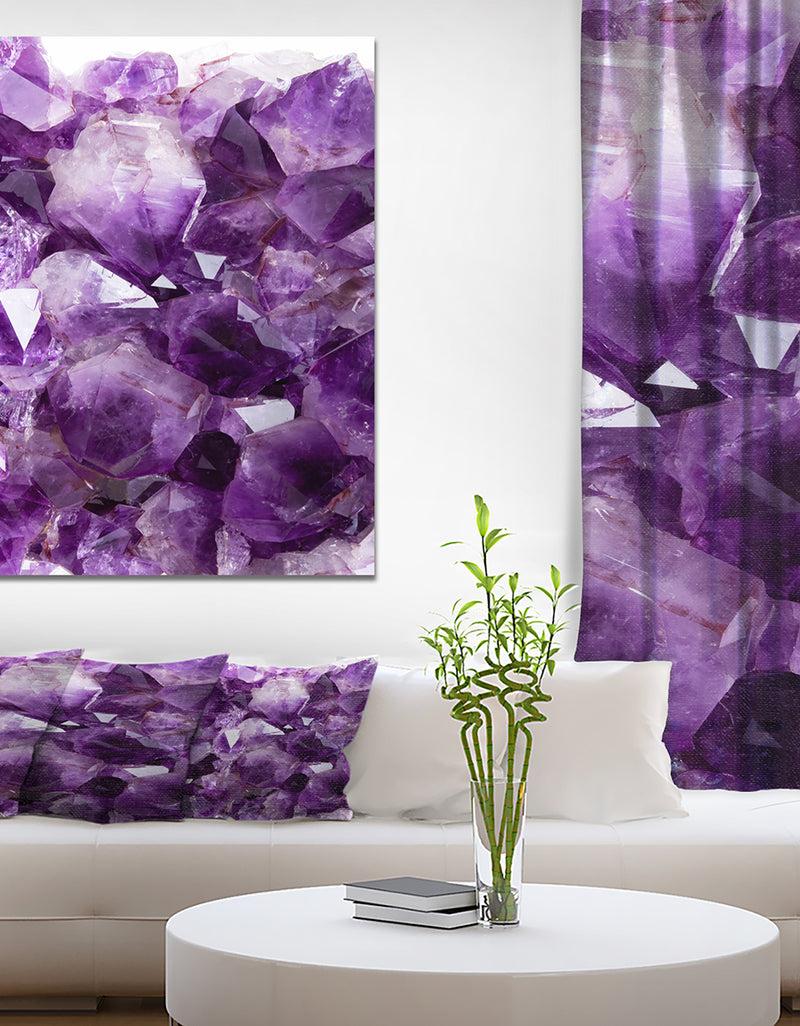 DesignQ Purple Amethyst - Stone Photographic On Wrapped Canvas