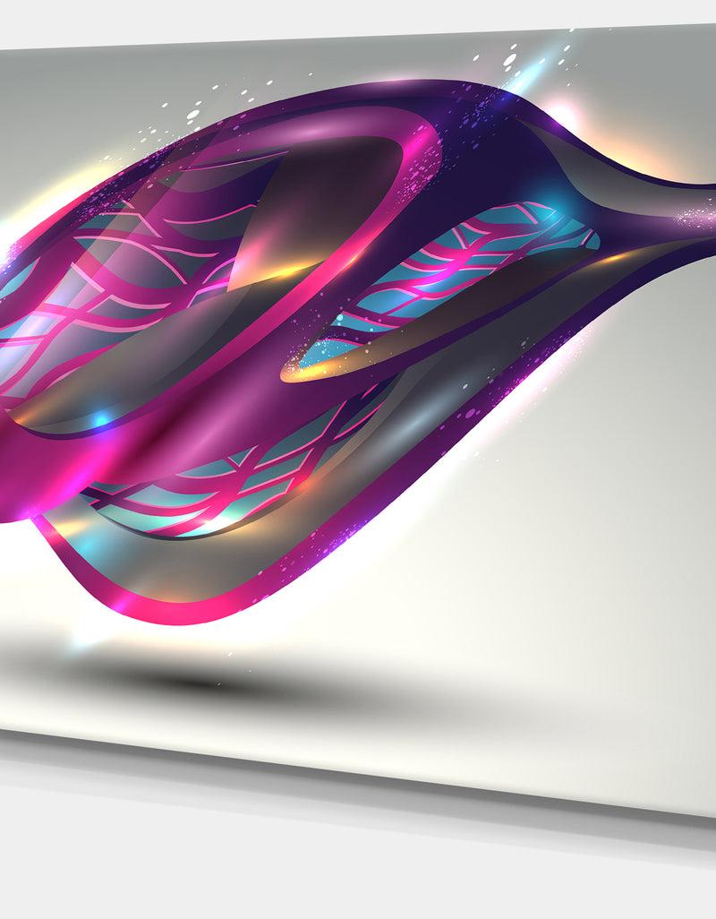 DesignQ Purple Associative Illustration - Contemporary Art Canvas Print