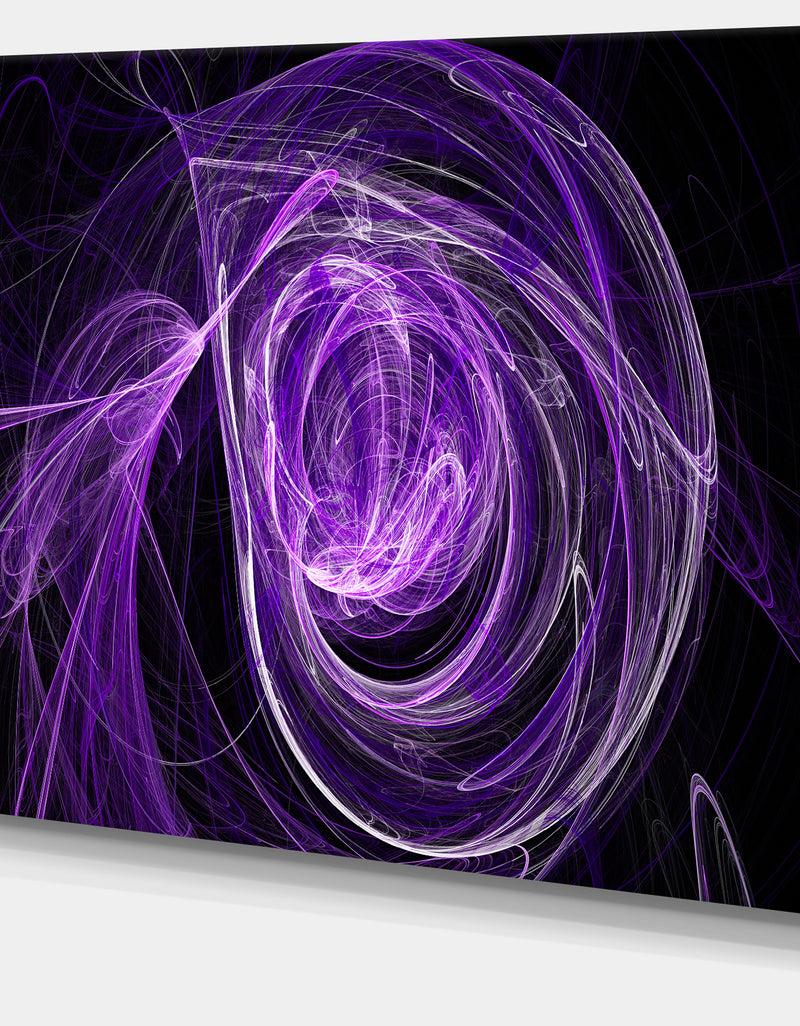 DesignQ Purple Ball Of Yarn - Abstract Digital Art Canvas Print