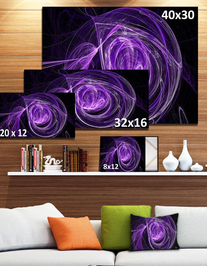 DesignQ Purple Ball Of Yarn - Abstract Digital Art Canvas Print