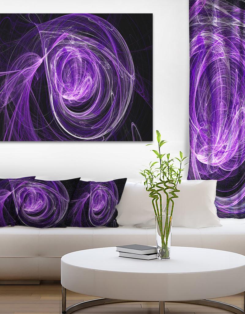 DesignQ Purple Ball of Yarn - Abstract Digital Art Canvas Print