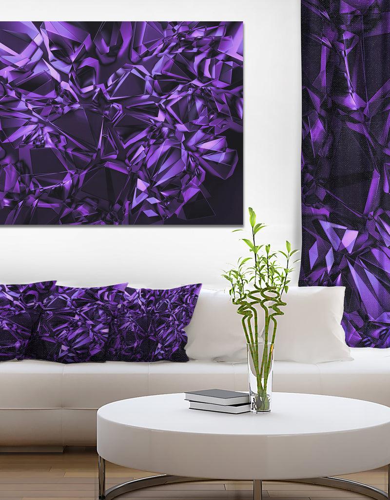 DesignQ Purple Crystal Texture Design'Extra Large Abstract Canvas Art Print