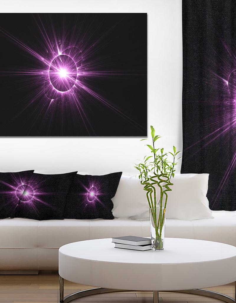 DesignQ Purple Flash of Bright Star - Extra Large Floral Wall Art on Canvas