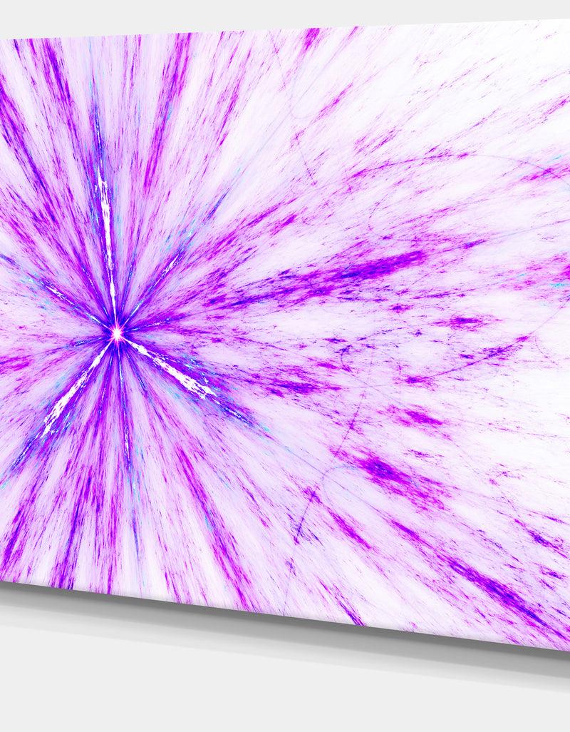 DesignQ Purple Flash Of Supernova - Abstract Digital Art Canvas Print