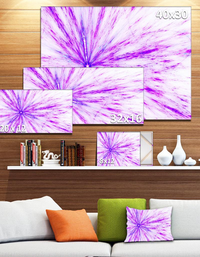 DesignQ Purple Flash Of Supernova - Abstract Digital Art Canvas Print
