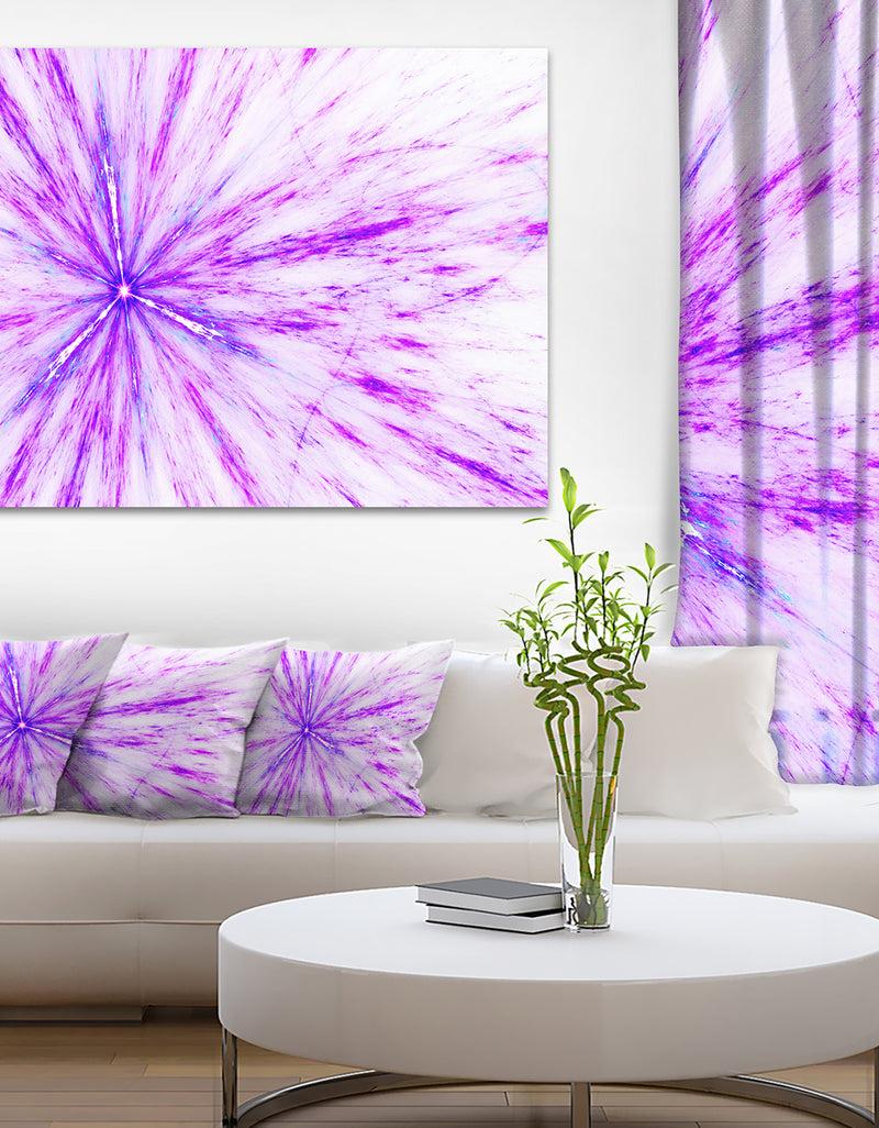DesignQ Purple Flash of Supernova - Abstract Digital Art Canvas Print