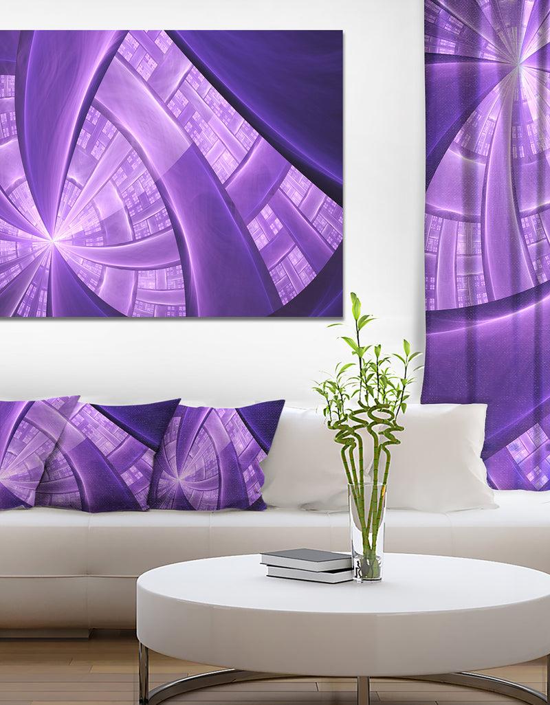 DesignQ Purple Fractal Exotic Plant Stems - Extra Large Canvas Art Print