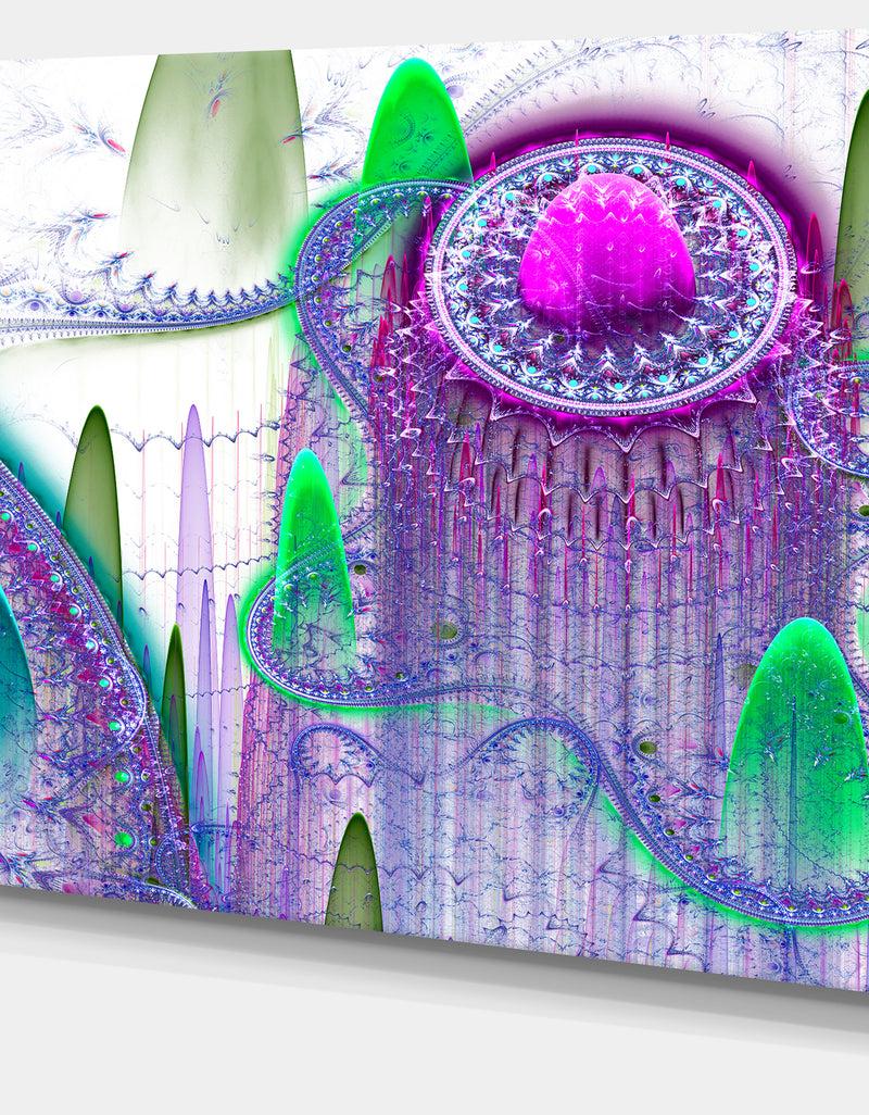 DesignQ Purple Fractal Infinite World - Abstract Art On Canvas