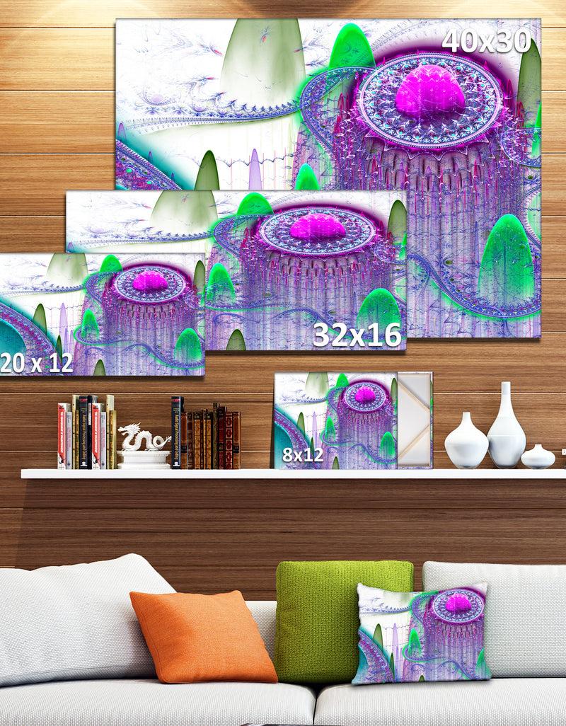 DesignQ Purple Fractal Infinite World - Abstract Art On Canvas