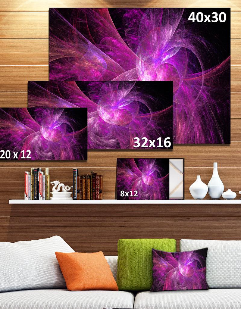 DesignQ Purple Fractal Large Illustration - Large Wall Artwork