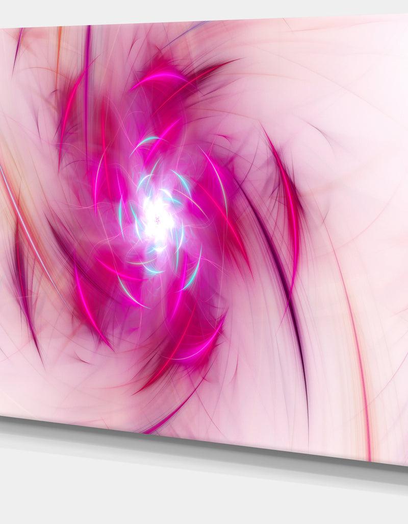 DesignQ Purple Fractal Nuclear Reaction - Extra Large Floral Canvas Art Print