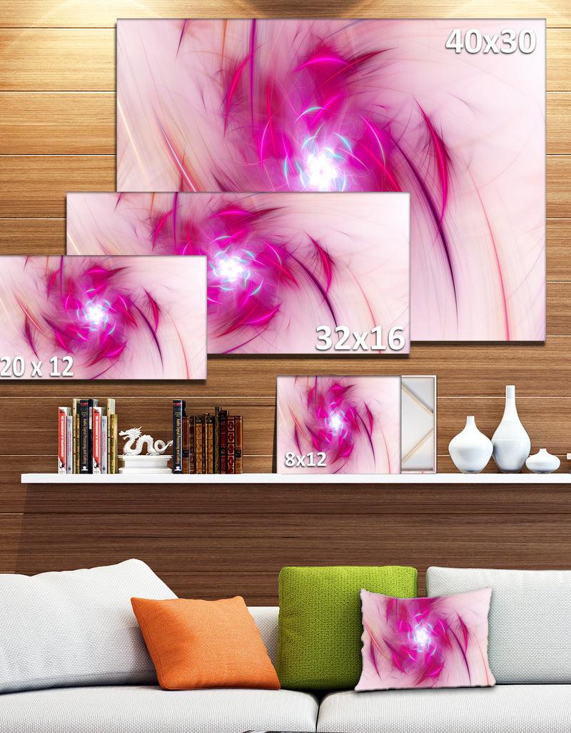 DesignQ Purple Fractal Nuclear Reaction - Extra Large Floral Canvas Art Print