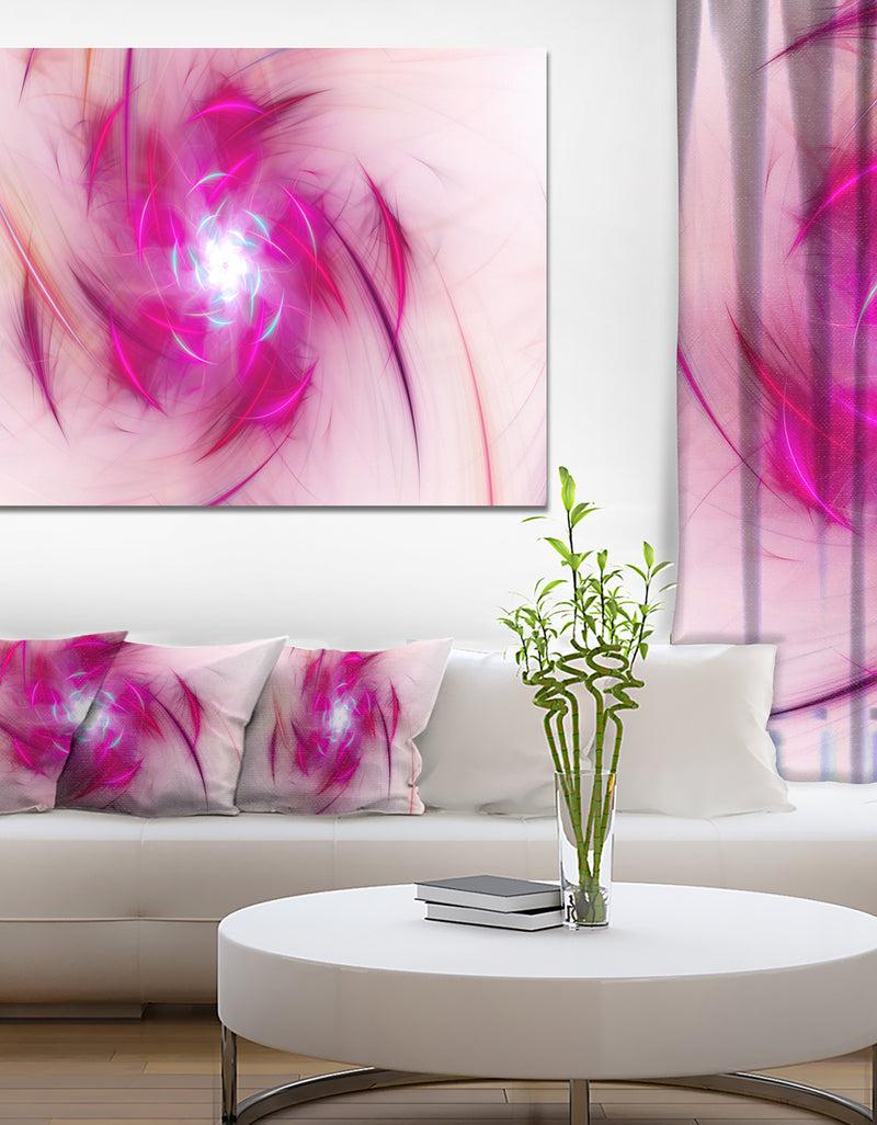 DesignQ Purple Fractal Nuclear Reaction - Extra Large Floral Canvas Art Print