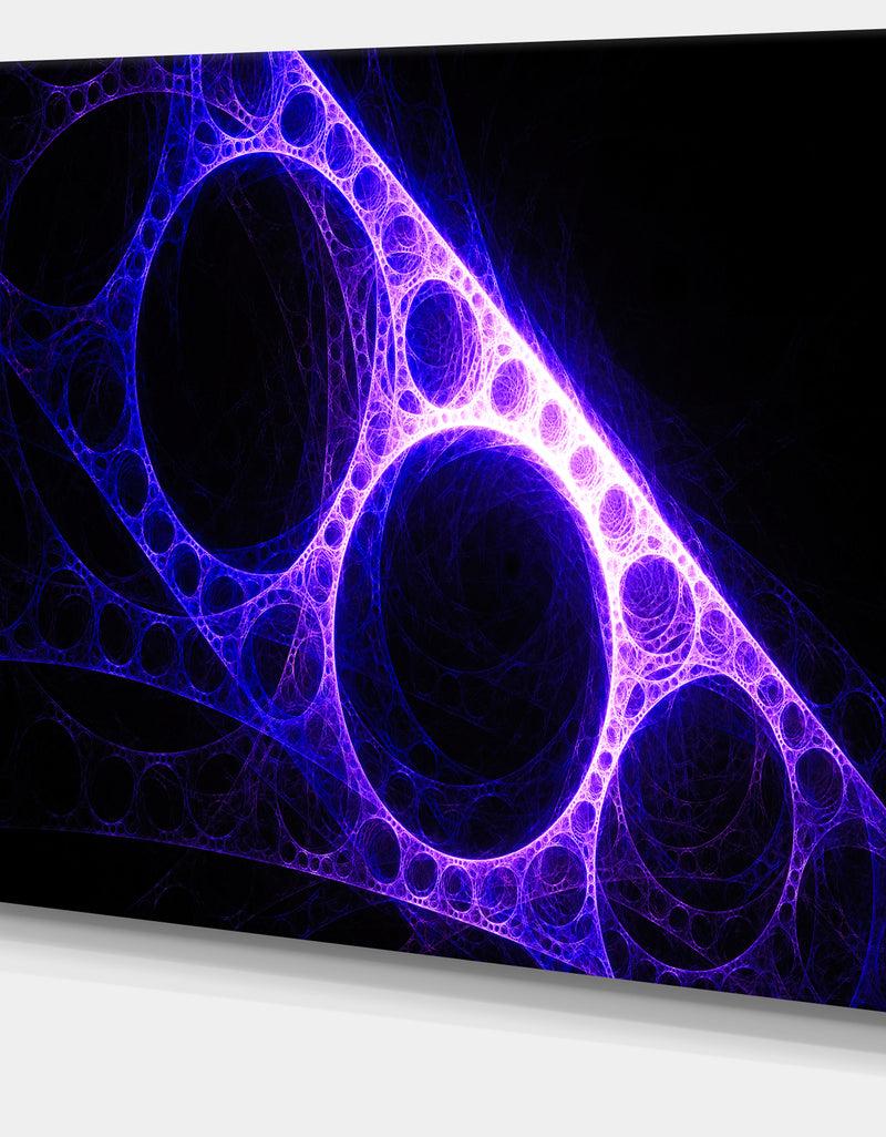 DesignQ Purple Metal Construction - Abstract Digital Art Canvas Print