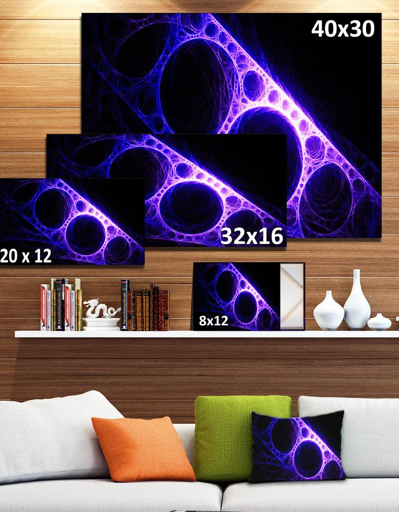 DesignQ Purple Metal Construction - Abstract Digital Art Canvas Print