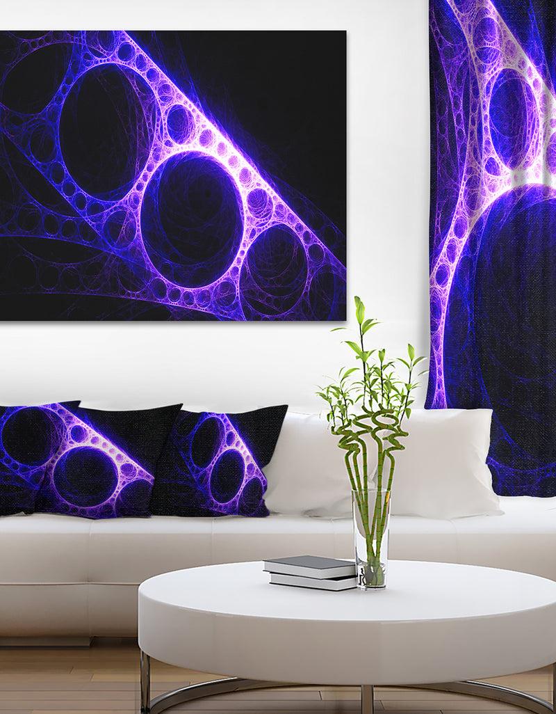 DesignQ Purple Metal Construction - Abstract Digital Art Canvas Print