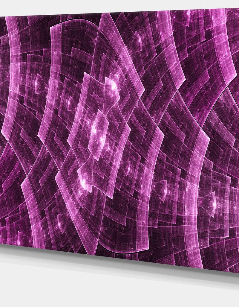 DesignQ Purple Metal Protective Grids'Extra Large Abstract Canvas Art Print