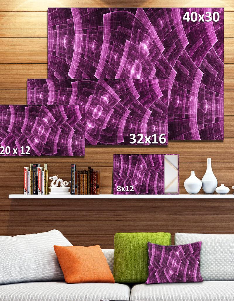 DesignQ Purple Metal Protective Grids'Extra Large Abstract Canvas Art Print