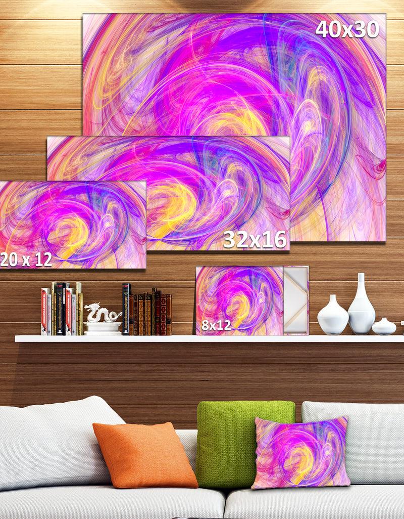 DesignQ Purple Mystic Psychedelic Texture - Extra Large Abstract Art On Canvas