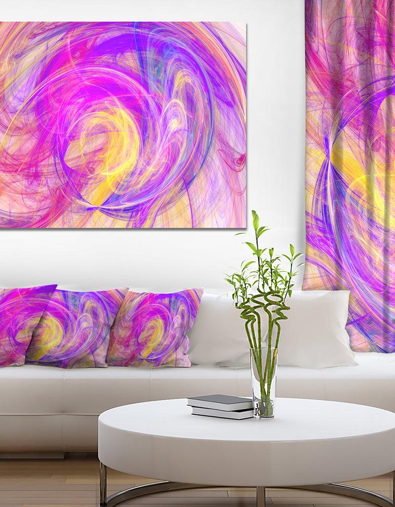 DesignQ Purple Mystic Psychedelic Texture - Extra Large Abstract Art On Canvas