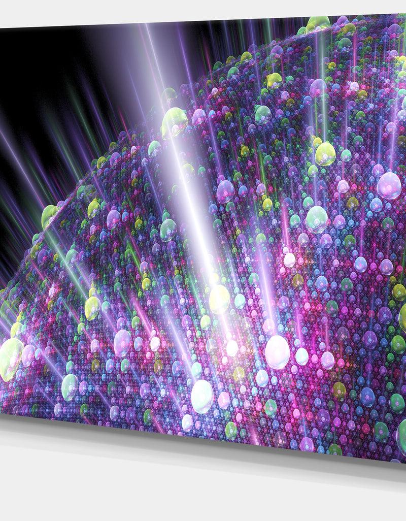 DesignQ Purple Solar Bubbles Planet - Extra Large Abstract Canvas Art Print