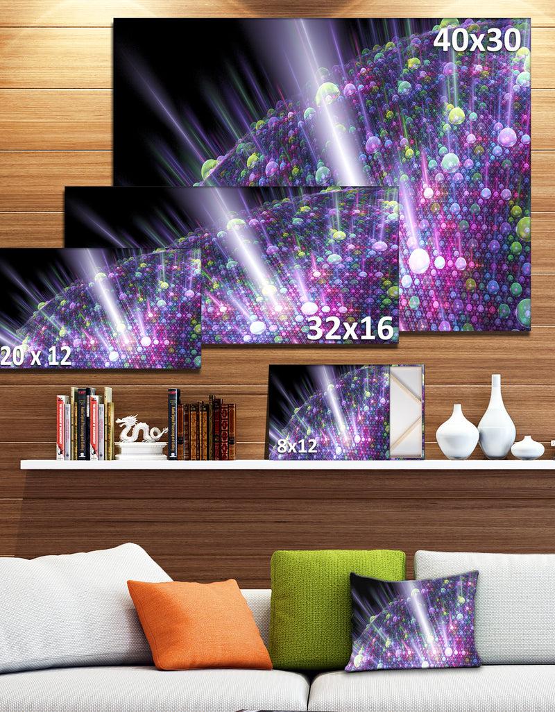 DesignQ Purple Solar Bubbles Planet - Extra Large Abstract Canvas Art Print