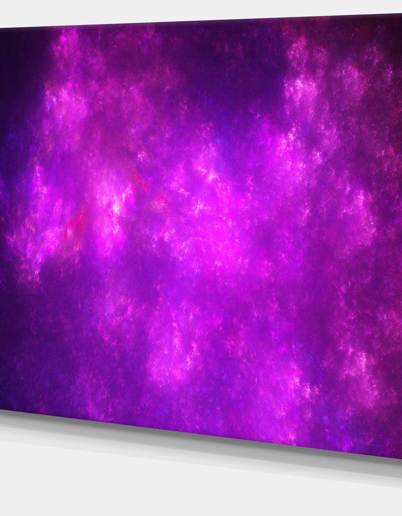 DesignQ Purple Starry Fractal Sky'Extra Large Abstract Canvas Art Print