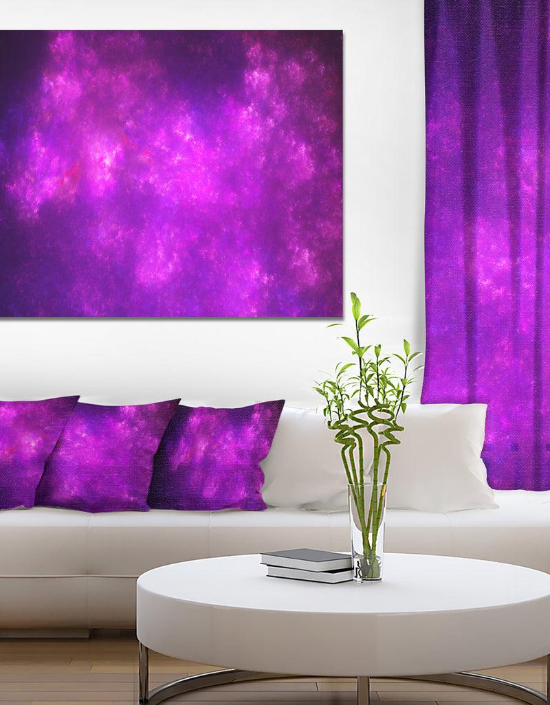 DesignQ Purple Starry Fractal Sky'Extra Large Abstract Canvas Art Print