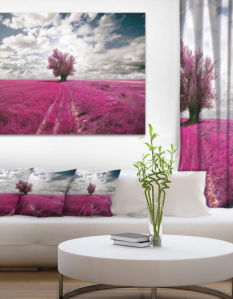 DesignQ Purple Tree Dreamscape - Landscape Photo Canvas Print