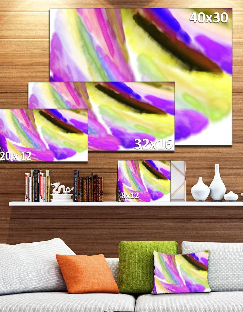 DesignQ Purple Vibrant Brushstrokes - Extra Large Abstract Canvas Art Print
